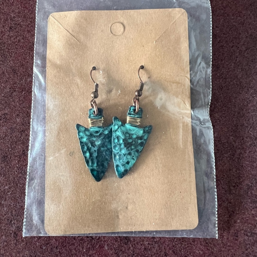 Turquoise Arrowhead Earrings